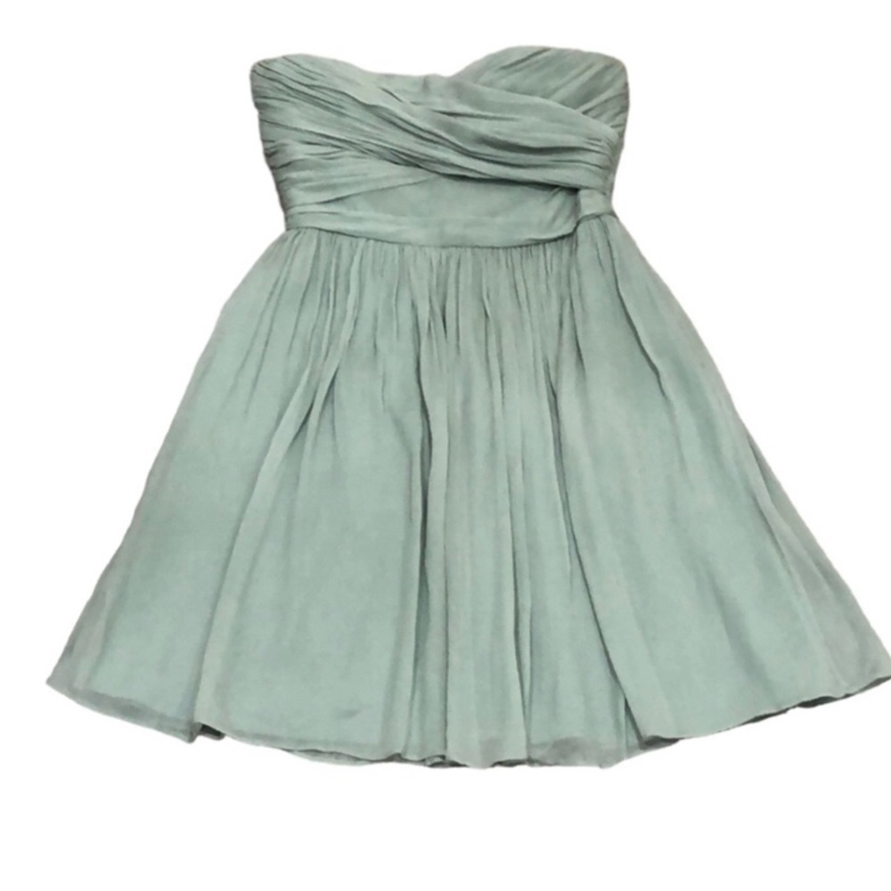 Chiffon seafoam green blue sweetheart dress j.crew NWT SZ 6 NWT